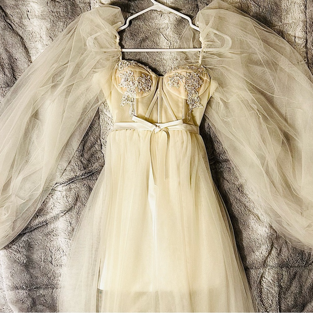 white winter dress